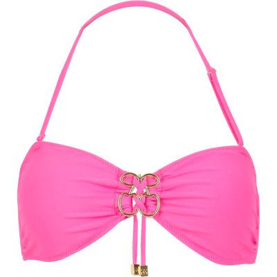 Pink Pacha bandeau bikini top