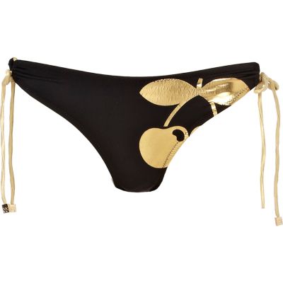 Black Pacha foil print bikini bottoms