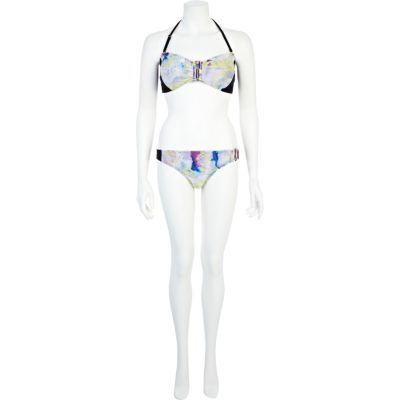 Yellow space print bikini bottoms