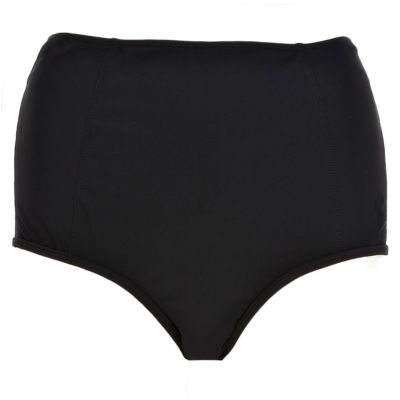 Black high waisted bikini bottoms
