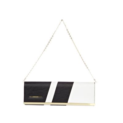 White asymmetric clutch bag