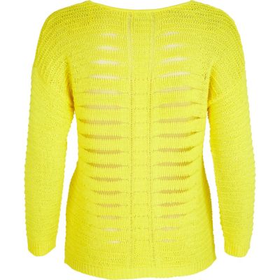 Bright yellow ladder back jumper