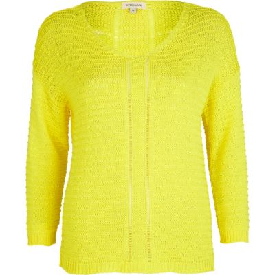 Bright yellow ladder back jumper