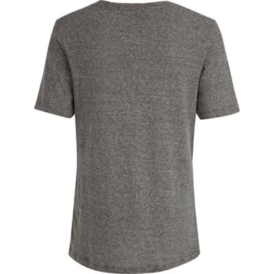Grey marl tiger print t-shirt