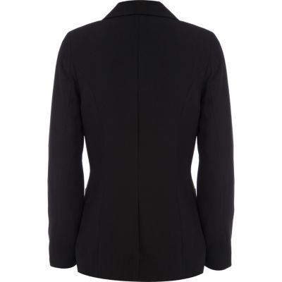 Black patch pocket unfastened blazer