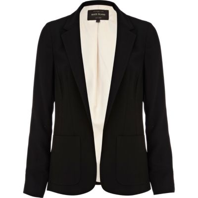 Black boxy tux blazer 