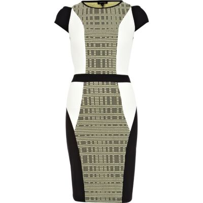 Black and white sporty tube dress