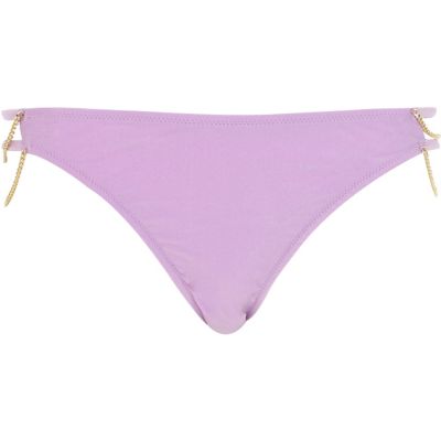 Purple Pacha chain side bikini bottoms