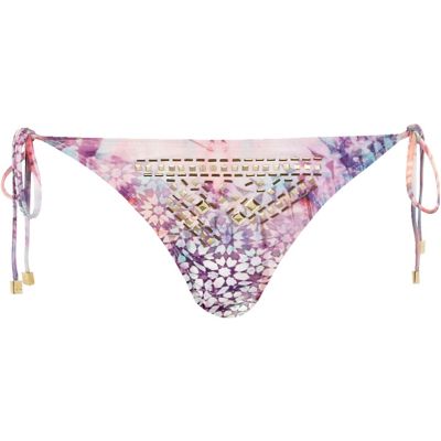 Purple Pacha tie side bikini bottoms