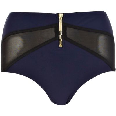 Navy Pacha two tone bikini bottoms