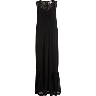 Black Chelsea Girl broderie maxi dress