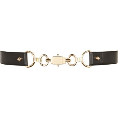 Black skinny waist belt