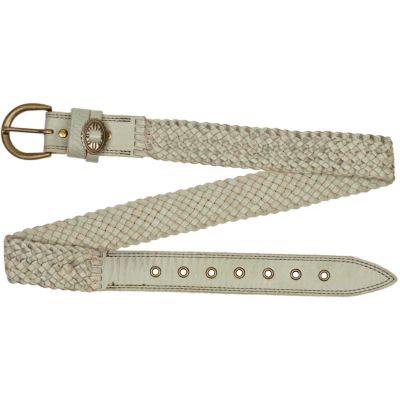 Light grey plaited belt