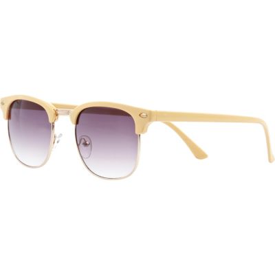 Yellow retro geek sunglasses