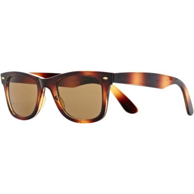 Brown print retro sunglasses