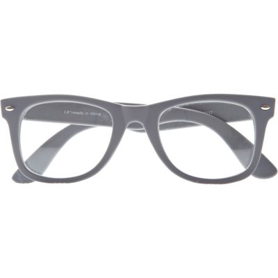 Grey matte retro glasses
