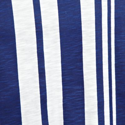 Blue stripe colour block t-shirt