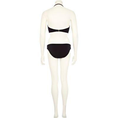 Black knot side bikini bottoms