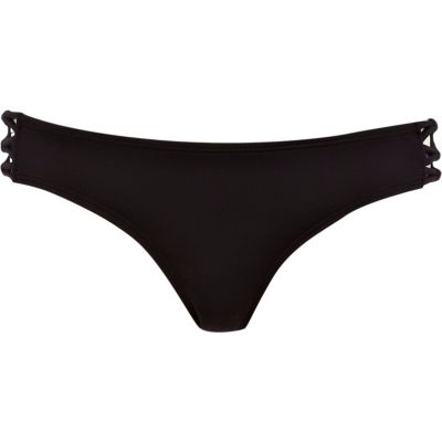 Black knot side bikini bottoms