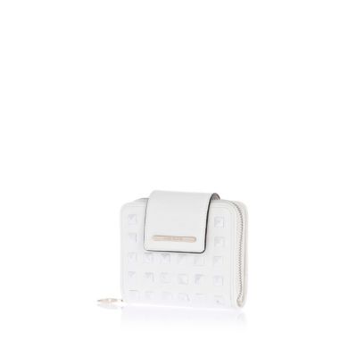 White square studded small purse 