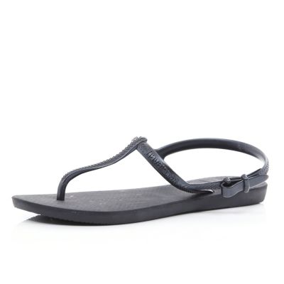 Black toe post sandal Havaianas