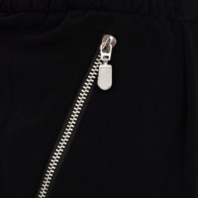 Black tapered smart jogger trousers