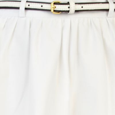 White belted skater skirt