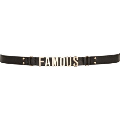 Black Famous waist belt