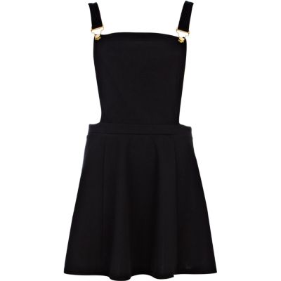 Black pinafore skater dress