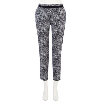 Black scratch print cigarette trousers