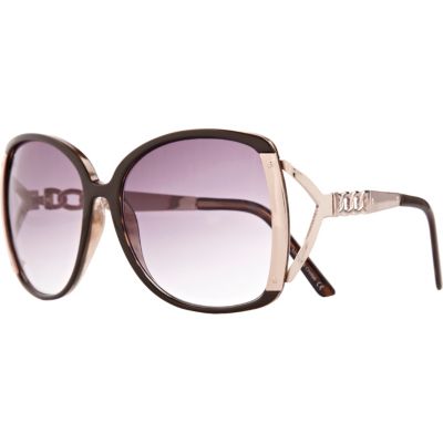 Khaki oversized sunglasses