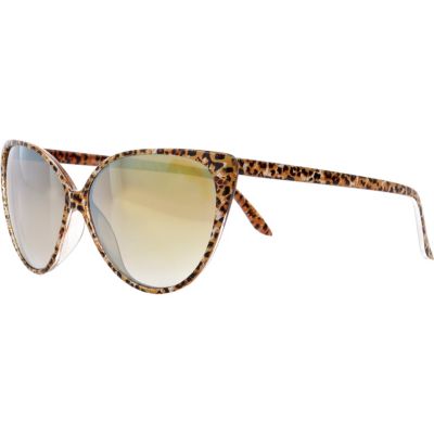 Brown animal print cat eye sunglasses