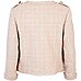 Pink boucle stud cropped military jacket 