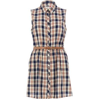 Blue check Chelsea Girl shirt dress
