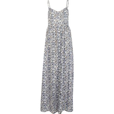 Blue Chelsea Girl ditsy print maxi dress