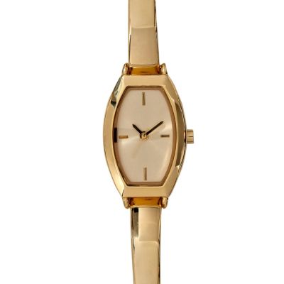 Gold tone bracelet watch