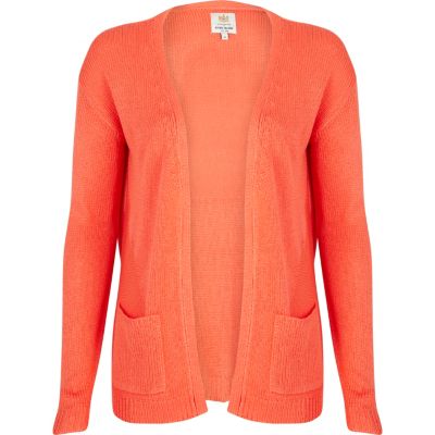 Coral unfastened cardigan 