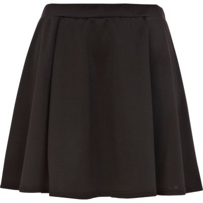 Black jersey skater skirt