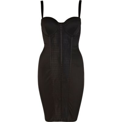 Black bustier pencil dress