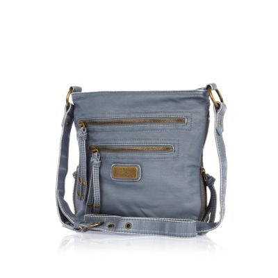 Blue mini cross body messenger bag