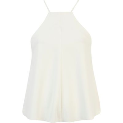 Cream strap back cami top