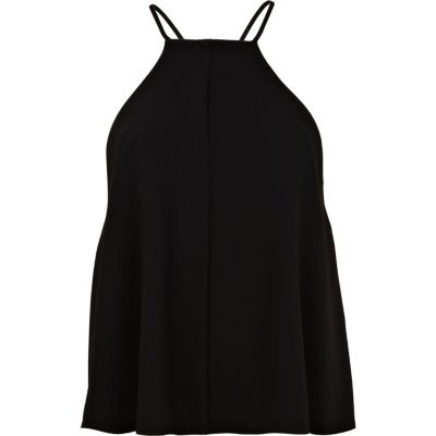 Black strap back cami top