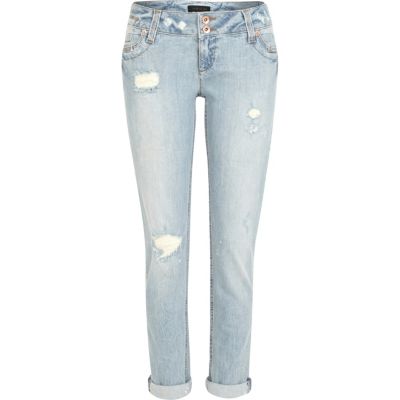 Light wash ripped Matilda skinny jeans