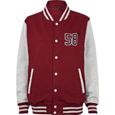Red NYC varsity jacket