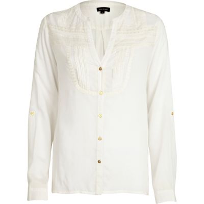 Cream victoriana tunic blouse