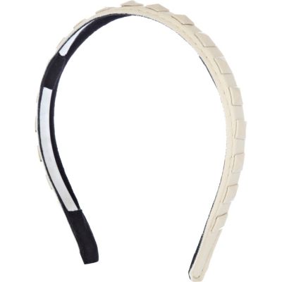 Cream studded alice band