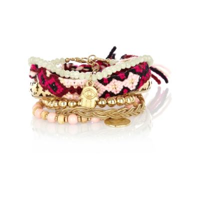 Gold tone mixed bracelet pack