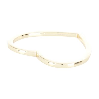 Gold tone heart bangle
