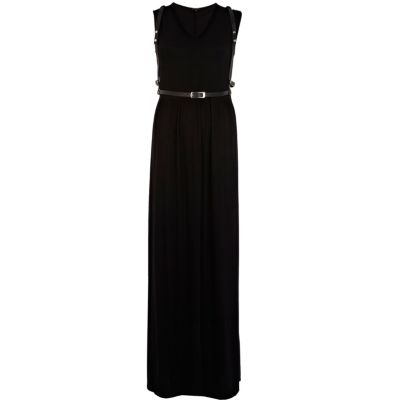 Black body harness maxi dress