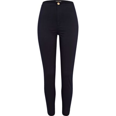 Navy tube pants